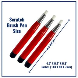 Fiberglass Scratch Brush Pen, Jóias, Relógio, Coin Limpeza, Aplicações Eletrônicas, Remoção, Ferrugem e Corrosão, 3Pcs - Image 2