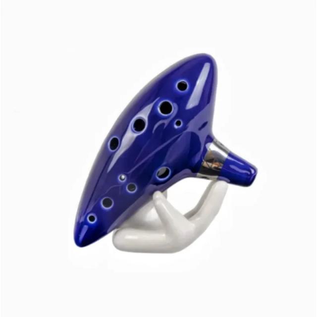 Ocarina Cerâmica de 12 Buracos em Dó Alto, Inspirada em Legend of Zelda - Instrumento Musical para Iniciantes e Acessórios