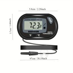 Termômetro de aquário digital com sensor resistente à água Sonda, tanque de peixes LCD, ventosa para répteis, 2 PCs, 4 PCs, 8PCs - Image 2