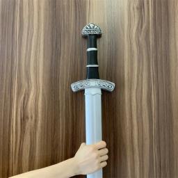 WW Medieval Cosplay Espada, Comandante Arma, Arma Prateada, Papel de suporte, Asuporte, Faca Fantasma, Modelo PU, Presente de brinquedo - Image 1