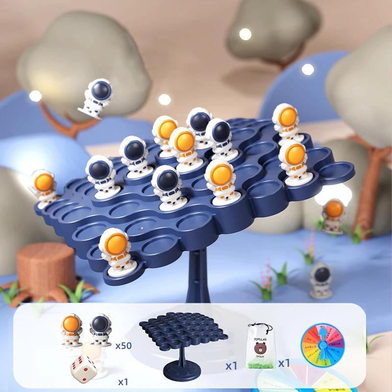 Jogo de Tabuleiro Equilíbrio Astronauta Sapo Bloco de Construção Interativo