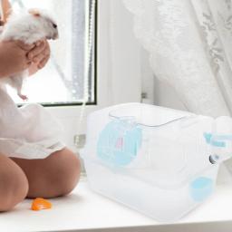 Gaiola de viagem portátil ao ar livre para hamster, Carry Case, Caixa para pequenos animais, cobaia - Image 3