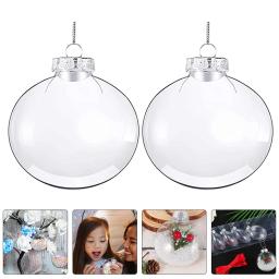 20pc fillable bola de natal ornamento claro pendurado bauble pingente 2024 árvore de natal decoração para casa navidad ano novo presente diy - Image 3
