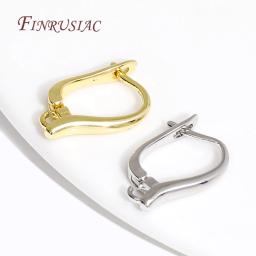 18K banhado a ouro fios básicos para mulheres, prendedores de brinco, ganchos fechos, acessórios Shvenzy, descobertas DIY - Image 2