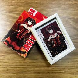 Anime Hardcover Cartões com Caixa, Cartões de Poker, Cosplay Board Game, Toy Gift, Coleção, Data A Live, 54pcs - Image 1