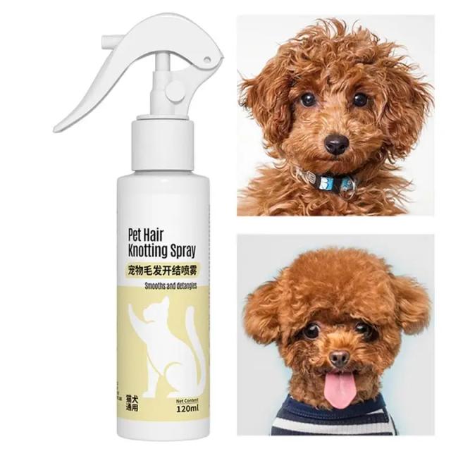 Spray Desembaraçante Antiestático para Cães - Condicionador Leave-In Sem Lavagem de 120ml