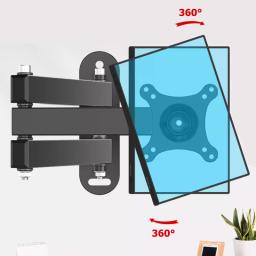 Suporte de parede TV ajustável universal, suporte girado, TV monta para 14 a 37 Polegada LCD LED Monitor Flat Panel - Image 3