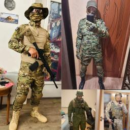 Terno Camo tático ao ar livre para homens Uniforme de escalada Airsoft Calças de carga Paintball Camisa de combate Pano de acampamento resistente ao desgaste de caminhada - Image 3