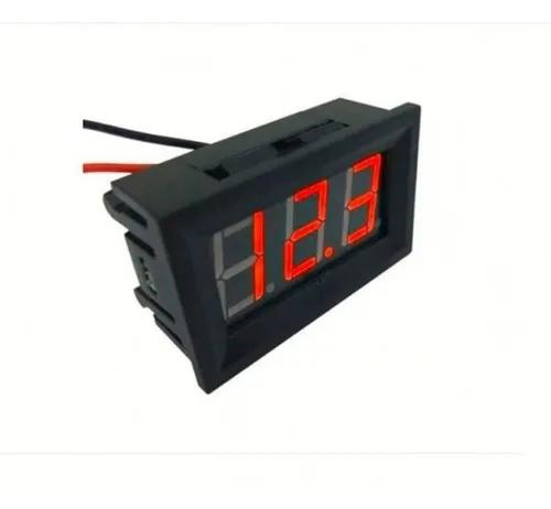 Mini Voltímetro Digital para Som Automotivo com Capa para Painel 12V