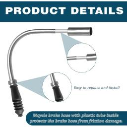 Conjunto de tubo guia de cabo de macarrão de freio V de bicicleta, com 4 peças de tubo guia de cabo de freio de bicicleta e 4 peças de botas de borracha, tubo de curvatura de freio de bicicleta - Image 3
