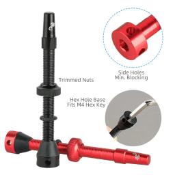 Válvula sem câmara de ar f/v para bicicleta, 44 60 80mm com ferramenta opcional para bicicleta de cascalho, poste de liga de alumínio, núcleo de latão, válvula presta, peças de ciclismo - Image 2
