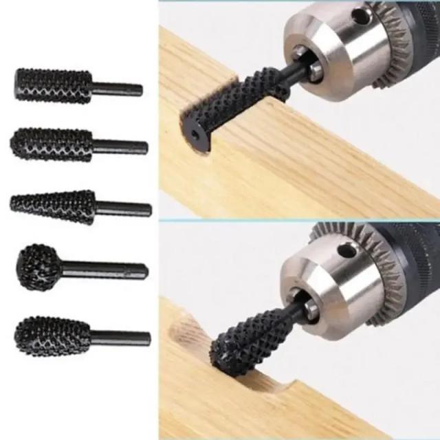 Conjunto de 5 Brocas de Corte de Carpintaria 1/4 para DIY e Escultura em Madeira