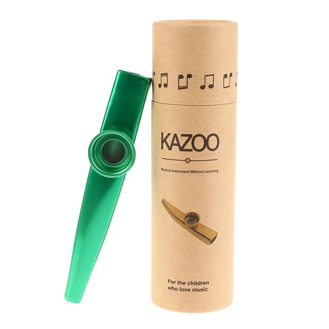 Conjunto de 2 Kazoo de Metal com Suporte e Organizador para Instrumentos Musicais