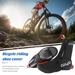 Impermeável ciclismo sapato capas, Windproof, forro de pelúcia, design anti-derrapante, estrada mountain bike - Image 5