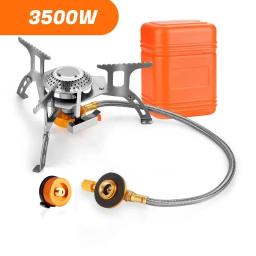 Fogão a gás de acampamento portátil, Fogão dobrável ao ar livre, Equipamento turístico para cozinhar, caminhadas, piquenique, 3500W - Image 1