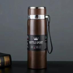 Garrafa de água térmica de aço inoxidável, Mantenha frio e quente, Frascos de vácuo para chá e café, 1L - Image 5