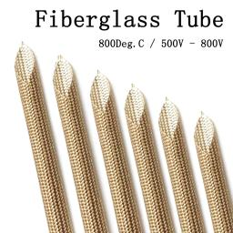 Fibra de vidro Tubo 1 ~ 20mm HTG Cabo Manga Soft Chemical Fibra De Vidro Fio Alcalino Fibra Livre Trançado Isolamento Contra Elétrico - Image 1