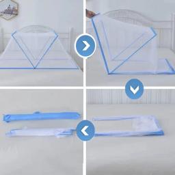 Mosquiteiro Dobrável Cama de Bebê Rede Mosquiteira Dobrável para Crianças Sem Instalação Inferior Rede Mosquiteira Dobrável - Image 5