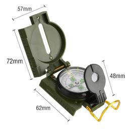 Bússola militar portátil para acampamento ao ar livre, Folding Len, Exército Verde, Caminhadas, Sobrevivência, Viagem, Navegação Precisa, Ferramenta de Expedição - Image 6