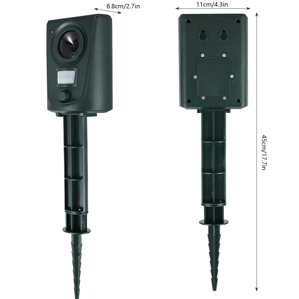Solar Ultrasonic Animal Repeller, IPX4 Ultra Sonic, Outdoor Pest Scare, Repelente de Roedores, PIR, Cão, Gato, Guaxinim, Novo - Image 1