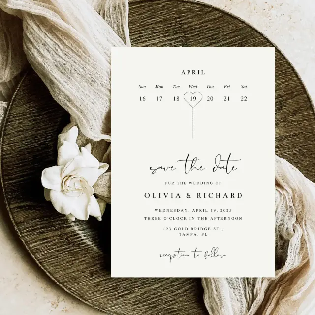 Convites Personalizados para Casamento e Aniversários - Pacote com 5 Peças para Salvar Datas e Presentear Damas