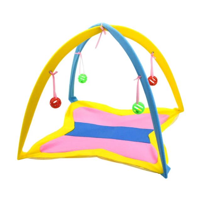 Tenda Dobrável com Bell Ball para Gatos - Cama e Atração para seu Pet