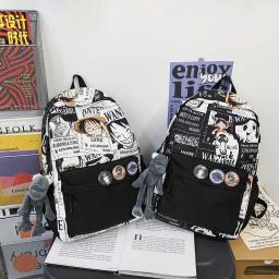 Luffy Anime Figura Mochila para Adolescentes, Mochila de Viagem dos Desenhos Animados, Mochilas de Grande Capacidade para Estudantes, Meninas e Meninos, One Piece - Image 2