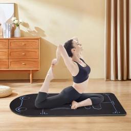 Esteira de yoga antiderrapante amortecedor grosso ajoelhado esteira 8mm ginásio esteira de fitness reutilizável para mulheres homens crianças treinos de chão - Image 2