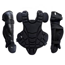 Peito preto e perna guarda para a juventude, equipamento protetor, apanhadores de beisebol, softball, 14" - Image 2