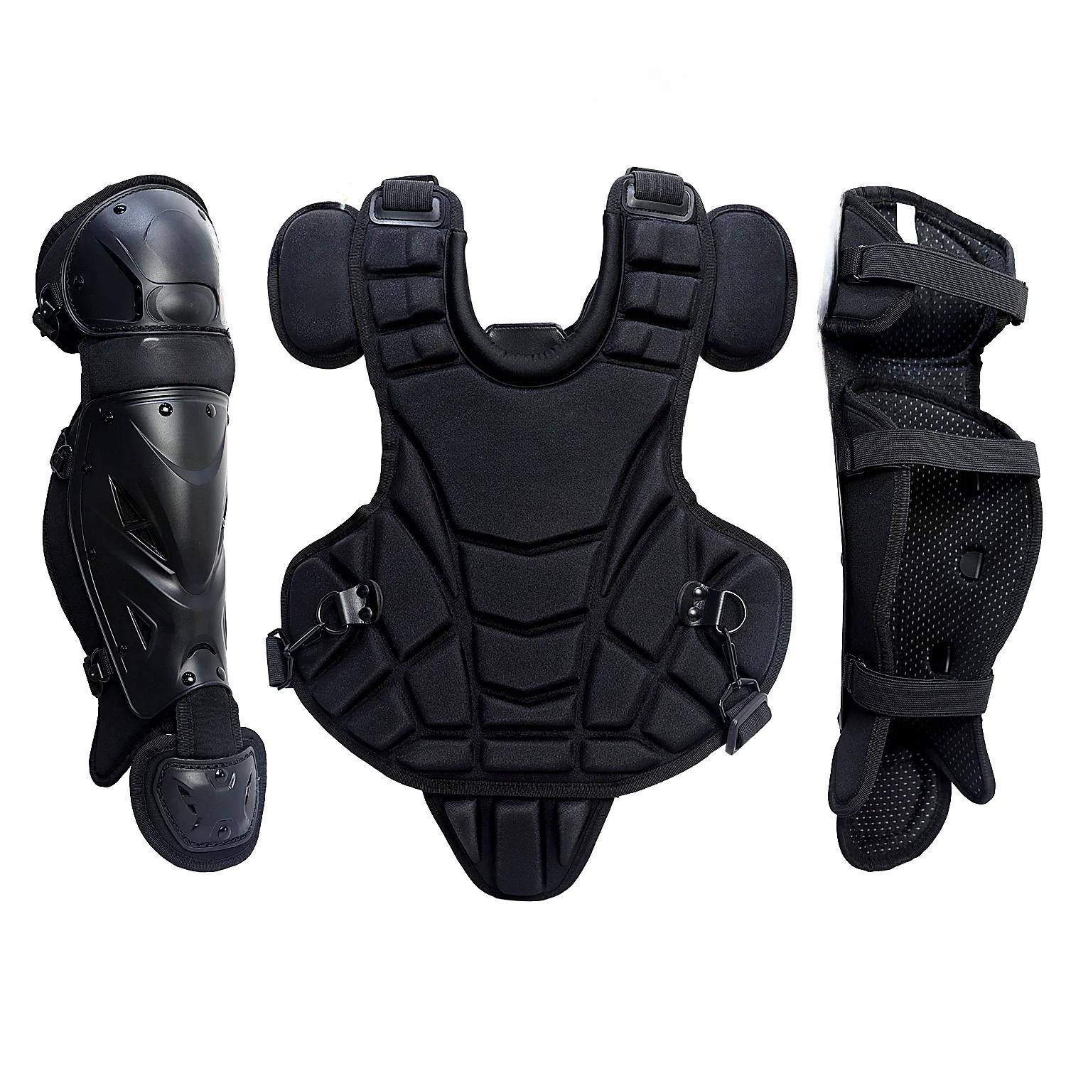 Peito preto e perna guarda para a juventude, equipamento protetor, apanhadores de beisebol, softball, 14" - Image 1