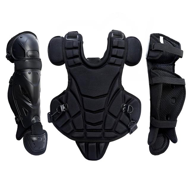 Equipamento Protetor de Beisebol e Softball: Peito Preto e Perna Guarda para Jovens de 14"