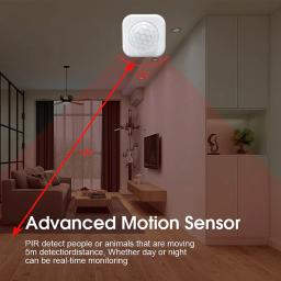 Oninuo zigbee humano pir sensor de movimento detector segurança vida inteligente tuya zigbee movimento pir detector precisa zigbee gateway/hub - Image 4