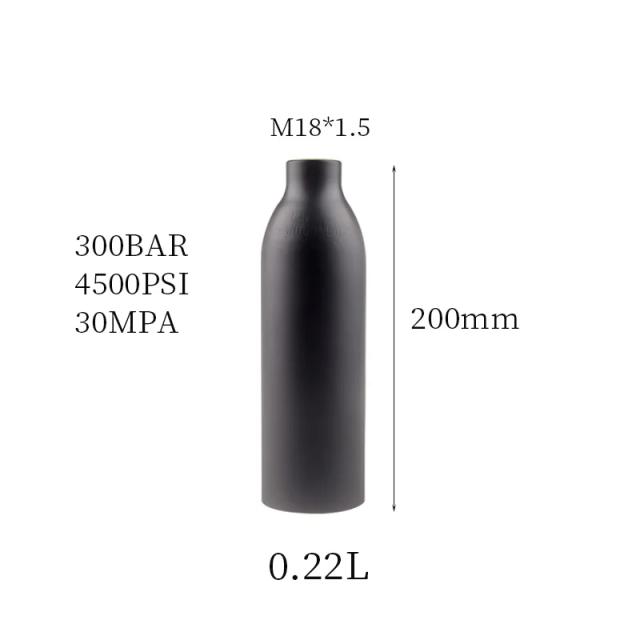 Recarga de Cilindro HPA de 0,45L para Aquários e Paintball - 300BAR, 4500PSI, 30MPA