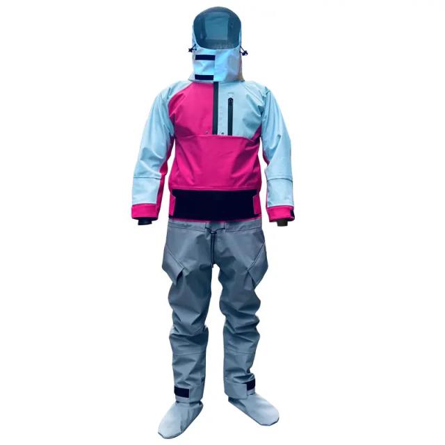Drysuit caiaque impermeável para mulheres, respirável, terno seco completo, apto para caiaque, rafting, rafting, remando, SUP, surf, pesca, novo, 1 pc
