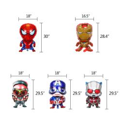Marvel Super Hero Balão, Spiderman Aluminum Foil Balões, Kids Birthday Party Decoration, Os Vingadores Iron Man Suprimentos - Image 3