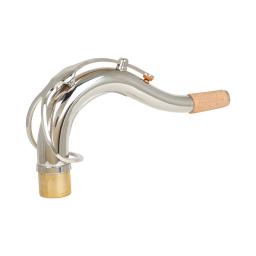 Banhado a prata Extended Saxofone Tenor Bent Neck, Woodwind substituição parte acessórios, latão de alta qualidade, 27,5mm - Image 1
