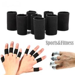 10 pçs elástico luvas de dedo esportes apoio artrite dedo guarda ao ar livre basquete voleibol dedo proteção venda quente - Image 1