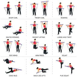 Multifuncional Elastic Rope Stretching Belt, Pilates Bar Combinação, Yoga Fitness Bar, Expansão Peito, Corda De Tensão, Back Trainer - Image 6
