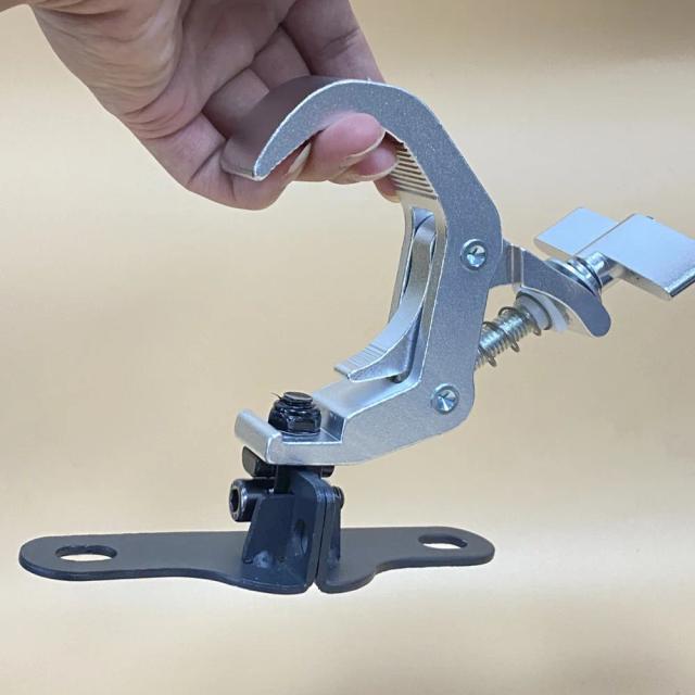 Braçadeira Dobrável de Alumínio para DJs - Suporte de Luz LED e Equipamentos de Palco
