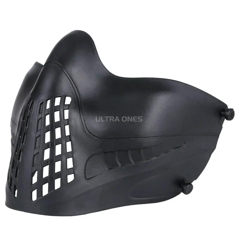 Máscara tática meia face macia respirável treinamento cs jogo protetor de boca airsoft paintball acessórios multicolorido - Image 1