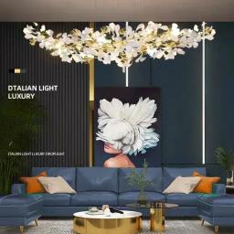 Modern Nordic Ginkgo Branch Folha Pingente LED Teto Lustre, Sala de estar, Sala de jantar, Home Decor, Iluminação interior, G9 - Image 2