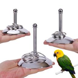 Pássaro Papagaios Brinquedos De Treinamento Interativo, Desenvolvimento De Inteligência, Empilhamento De Anel De Metal, Conjuntos De Exercícios, Suprimentos De Pássaros, Acessórios Para Animais De Estimação - Image 1