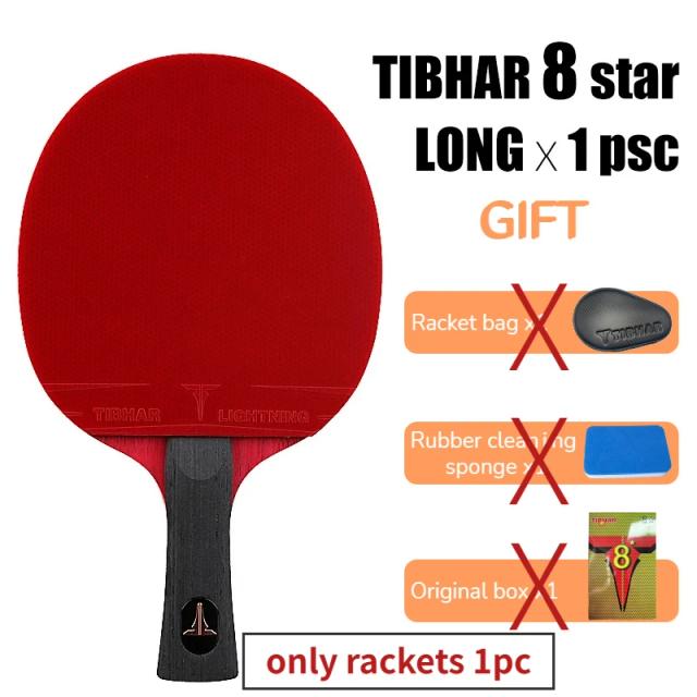 Tibhar Raquete Tênis de Mesa 9 Estrelas Borracha Pegajosa Lâmina Carbono