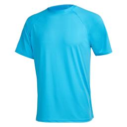Camisa esportiva de praia de manga curta masculina, roupa esportiva respirável, secagem rápida, blusa para natação ao ar livre, verão, tamanho grande, UPF 50 Plus - Image 5
