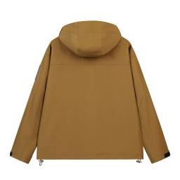 Casacos de chuva com capuz masculino com zíper, corta-vento exterior, jaqueta de tecnologia de três provas, casacos impermeáveis, primavera e outono - Image 4