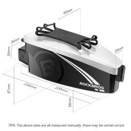 Rockbros bolsa com suporte para celular, acessório para bicicleta de 4 a 6.5 polegadas, capa dura, resistente à chuva, mtb - Image 5