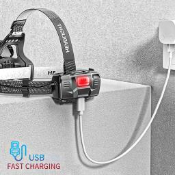 Lanterna Montada na Cabeça Recarregável, LED Forte, Ultra Brilhante, Zoom de Indução, Impermeável, Acampamento Ao Ar Livre, Farol De Caminhada - Image 3