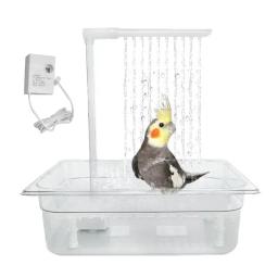 Banheira Automática De Pássaro Com Múltiplas Torneiras, Caixa De Chuveiro De Papagaio, Fonte De Banho, Multiuso, Suprimentos De Limpeza De Periquitos - Image 1