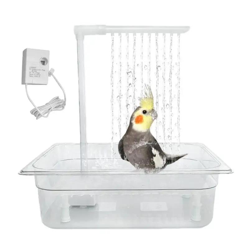 Banheira Automática De Pássaro Com Múltiplas Torneiras, Caixa De Chuveiro De Papagaio, Fonte De Banho, Multiuso, Suprimentos De Limpeza De Periquitos - Image 1