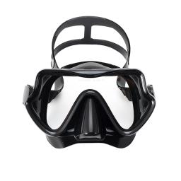 Máscara de mergulho óculos de natação snorkel saia de silicone vidro temperado panorâmico hd para adultos jovens anti-nevoeiro com capa de nariz - Image 3